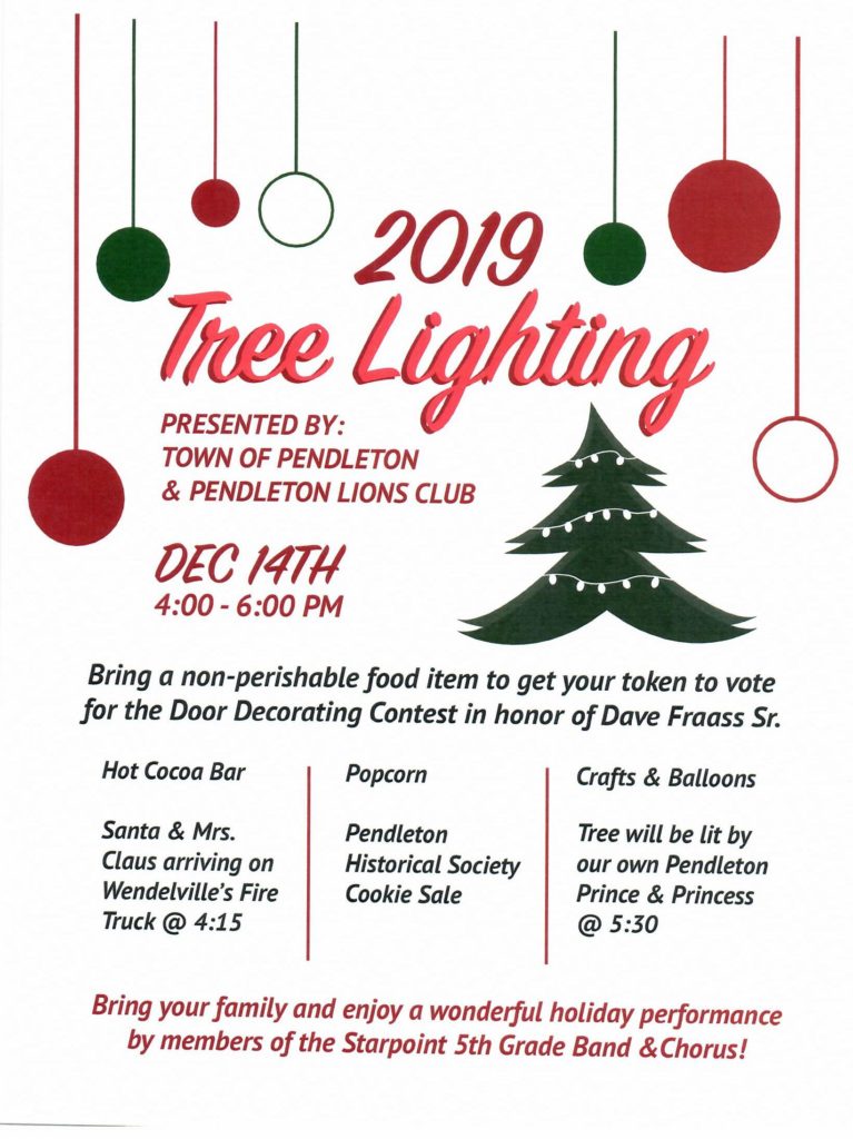 Town of Pendleton's Annual Tree Lighting Event - Pendleton, NY